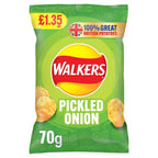 Walkers Pickled Onion Sharing Crisps 70g (Pack of 18)