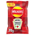 Walkers Heinz Tomato Ketchup Sharing Crisps 70g (Pack of 18)