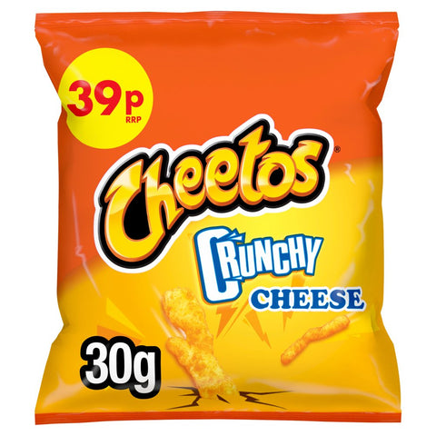 Cheetos Crunchy Cheese Snacks Crisps 30g (Pack of 30)
