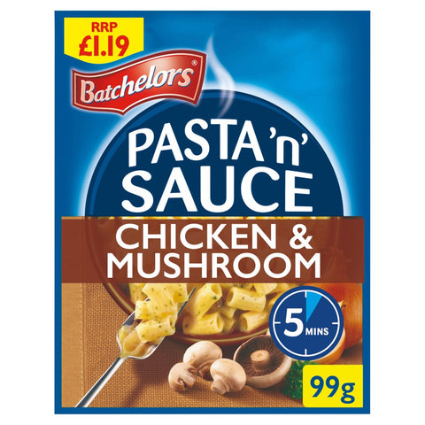 Batchelors Pasta 'n' Sauce Chicken & Mushroom Flavour Pasta Sachet 99g (Pack of 7)