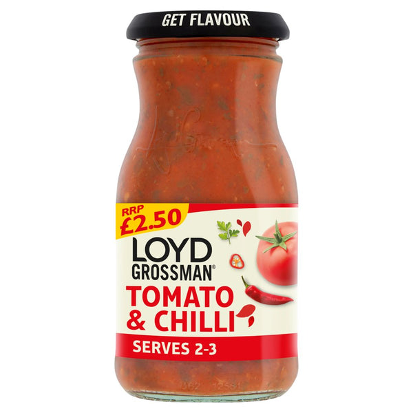 Loyd Grossman Tomato & Chilli Sauce 350g (Pack of 6)