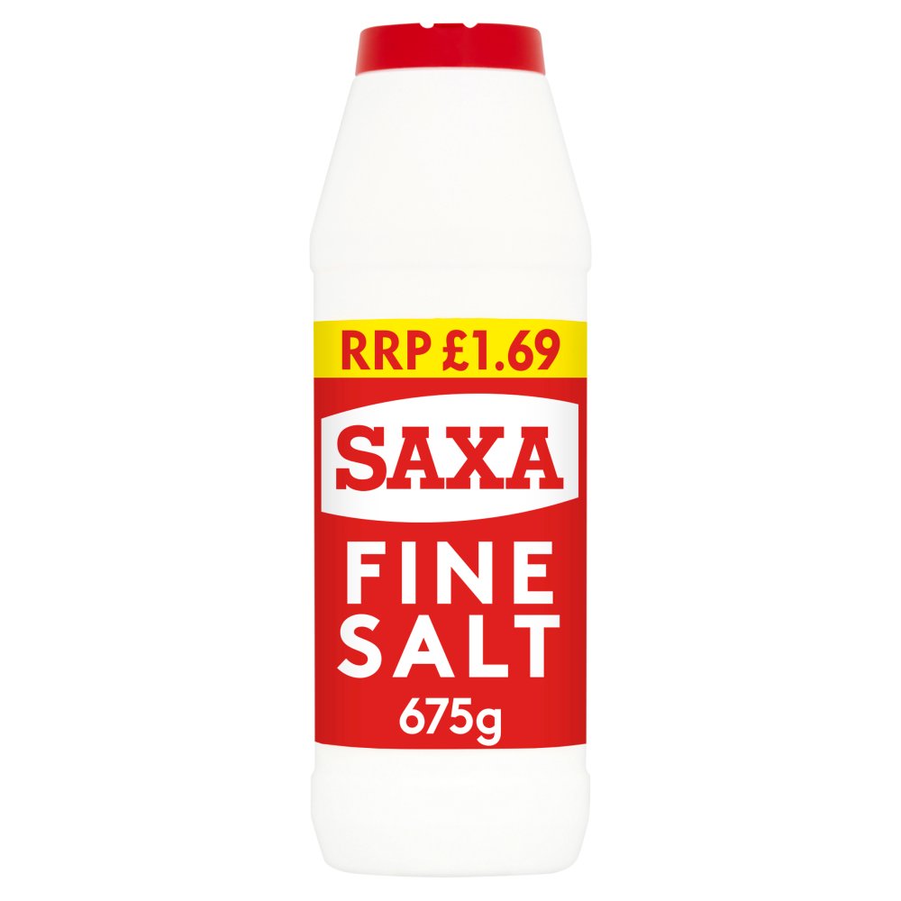 Saxa Fine Salt 675g (Pack of 12)