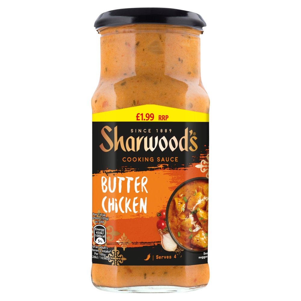 Sharwood's Butter Chicken Cooking Sauce 420g (Pack of 6)