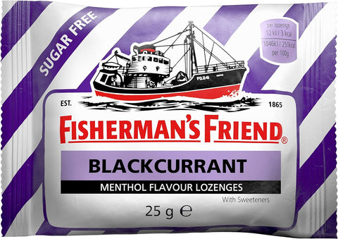 Fisherman's Friend Blackcurrant No Added Sugar  25g (Pack of 24)
