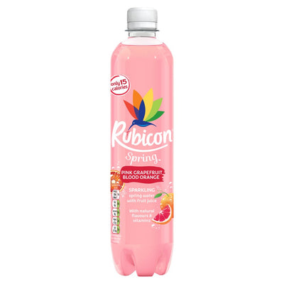 Rubicon Spring Pink Grapefruit Blood Orange Sparkling Spring Water 500ml (Pack of 12)