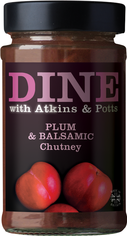 ATKINS & POTTS Plum & Balsamic Chutney 220g (Pack of 6)