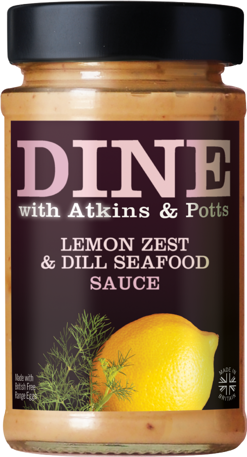 ATKINS & POTTS Lemon Zest & Dill Seafood Sauce 180g (Pack of 6)