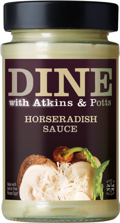 ATKINS & POTTS Horseradish Sauce 185g (Pack of 6)