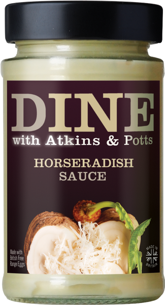 ATKINS & POTTS Horseradish Sauce 185g (Pack of 6)