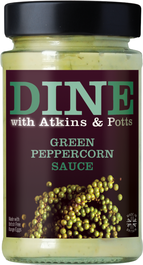 ATKINS & POTTS Green Peppercorn Sauce 185g (Pack of 6)