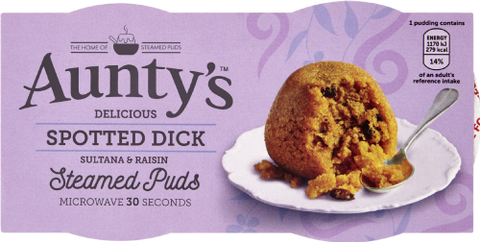 AUNTY'S Spotted Dick Steamed Puds (2x95g) (Pack of 6)