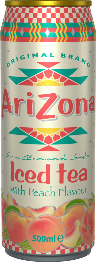 ARIZONA Iced Tea with Peach Flavour - Can 500ml (Pack of 12)