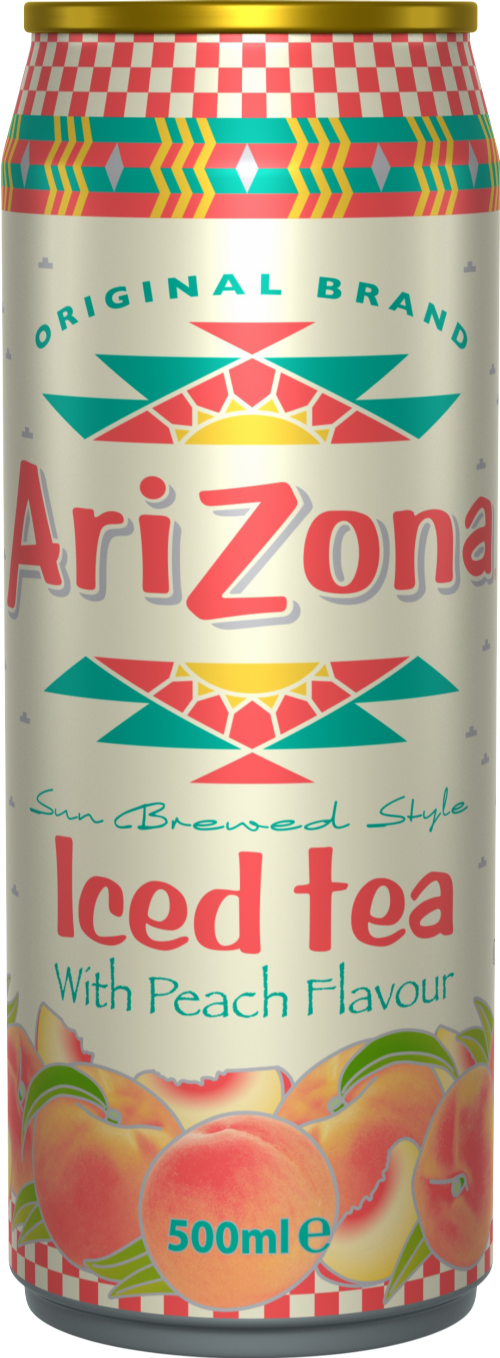 ARIZONA Iced Tea with Peach Flavour - Can 500ml (Pack of 12)