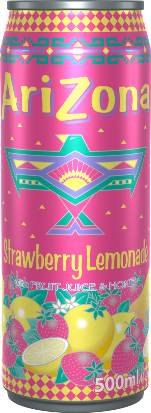 ARIZONA Cowboy Cocktail Strawberry Lemonade - Can 500ml (Pack of 12)