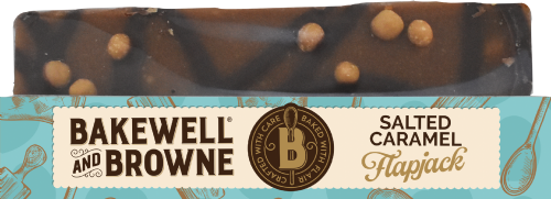 BAKEWELL & BROWNE Salted Caramel Topped Flapjack 80g (Pack of 15)