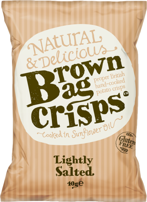 BROWN BAG CRISPS Lightly Salted 40g (Pack of 20)