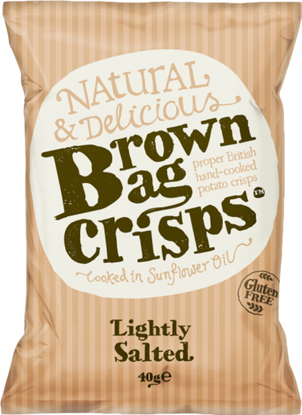 BROWN BAG CRISPS Lightly Salted 40g (Pack of 20)