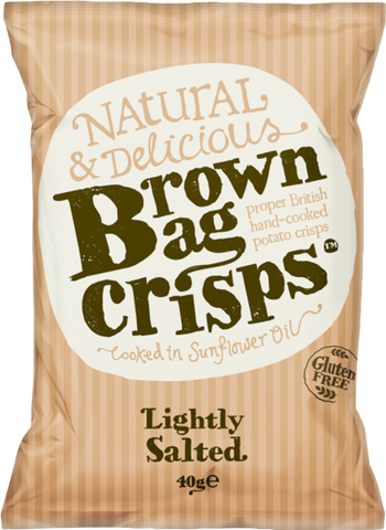 BROWN BAG CRISPS Lightly Salted 40g (Pack of 20)