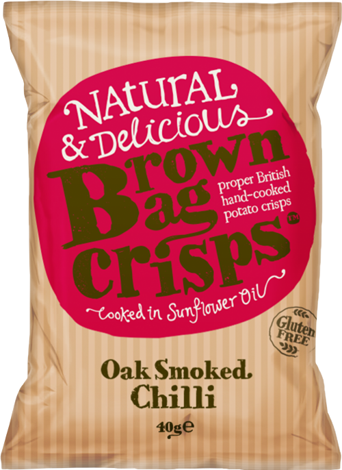 BROWN BAG CRISPS Oak Smoked Chilli 40g (Pack of 20)