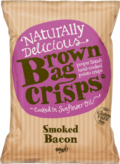 BROWN BAG CRISPS Smoked Bacon 40g (Pack of 20)