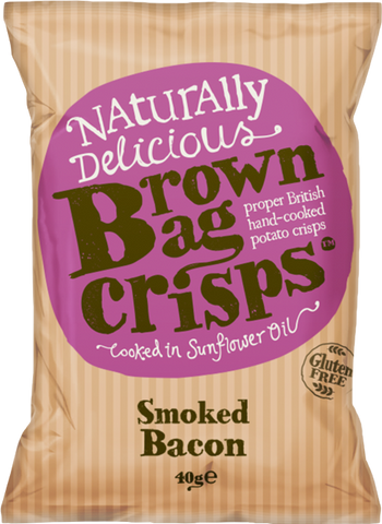 BROWN BAG CRISPS Smoked Bacon 40g (Pack of 20)