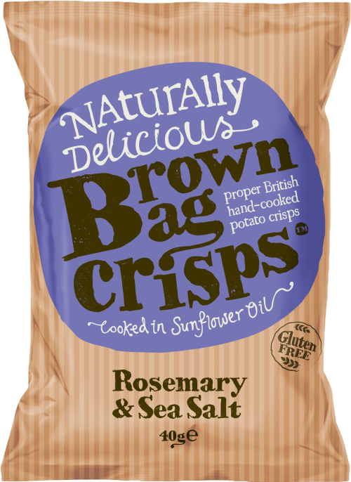 BROWN BAG CRISPS Rosemary & Sea Salt 40g (Pack of 20)