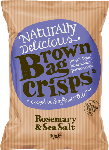 BROWN BAG CRISPS Rosemary & Sea Salt 40g (Pack of 20)