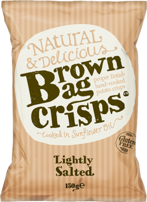 BROWN BAG CRISPS Lightly Salted 150g (Pack of 10)