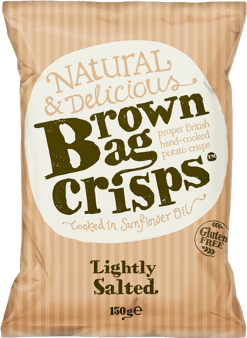 BROWN BAG CRISPS Lightly Salted 150g (Pack of 10)