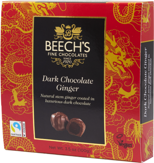 BEECH'S Dark Chocolate Ginger 90g (Pack of 12)