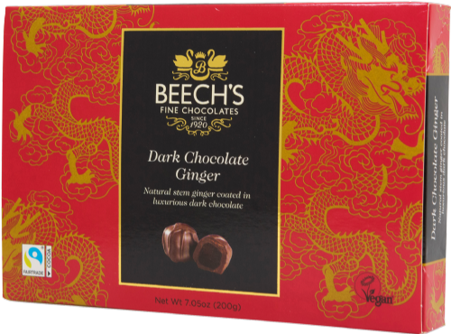 BEECH'S Dark Chocolate Ginger 200g (Pack of 6)