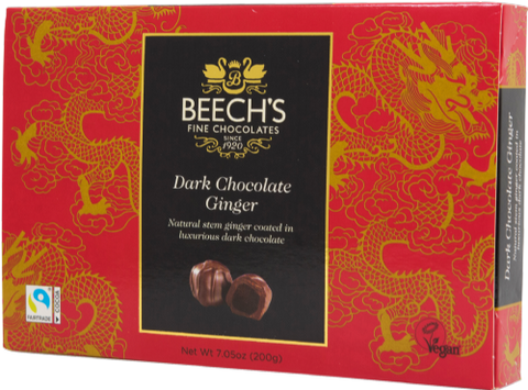 BEECH'S Dark Chocolate Ginger 200g (Pack of 6)