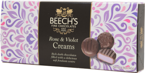 BEECH'S Rose & Violet Creams 145g (Pack of 12)