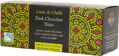 BEECH'S Lime & Chilli Dark Chocolate Thins 150g (Pack of 8)