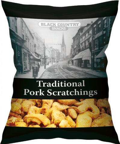 BLACK COUNTRY SNACKS Traditional Pork Scratchings 80g (Pack of 24)