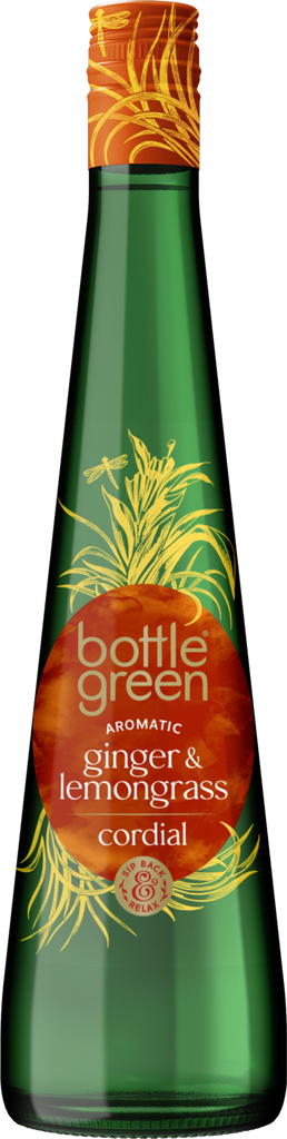 BOTTLEGREEN Ginger & Lemongrass Cordial 500ml (Pack of 6)