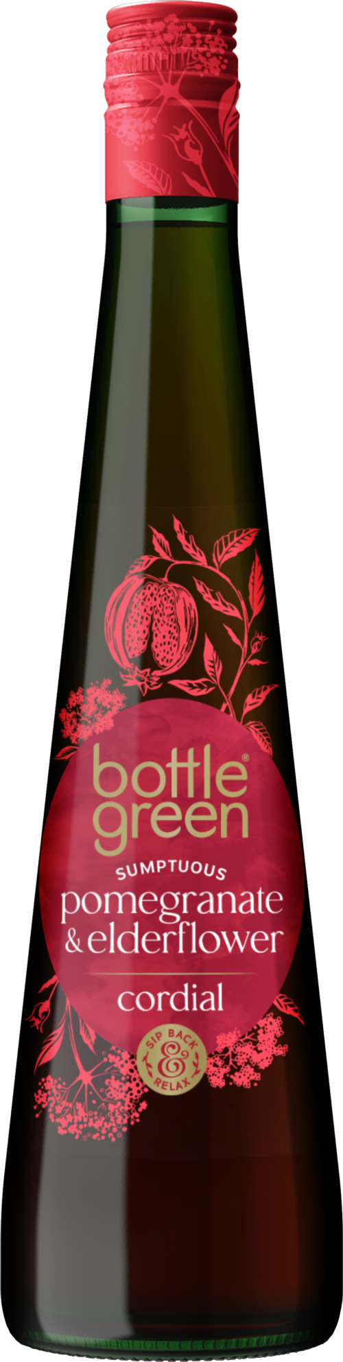 BOTTLEGREEN Pomegranate & Elderflower Cordial 500ml (Pack of 6)