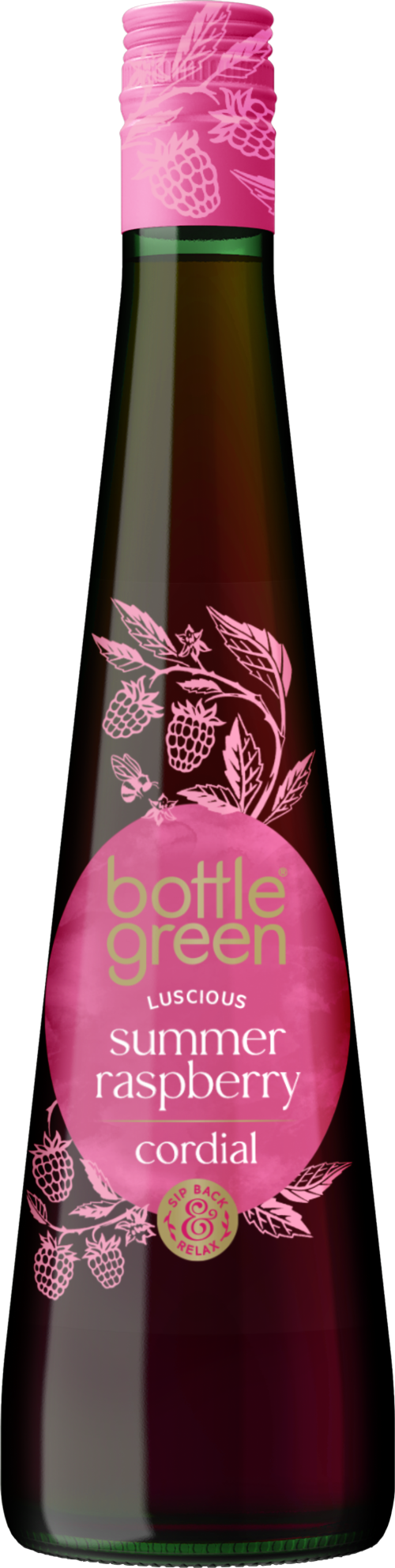 BOTTLEGREEN Summer Raspberry Cordial 500ml (Pack of 6)