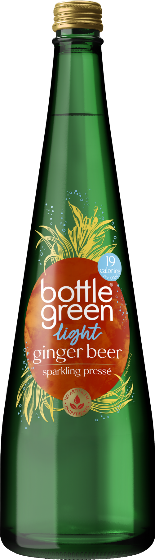 BOTTLEGREEN Light Ginger Beer Sparkling Presse 750ml (Pack of 6)
