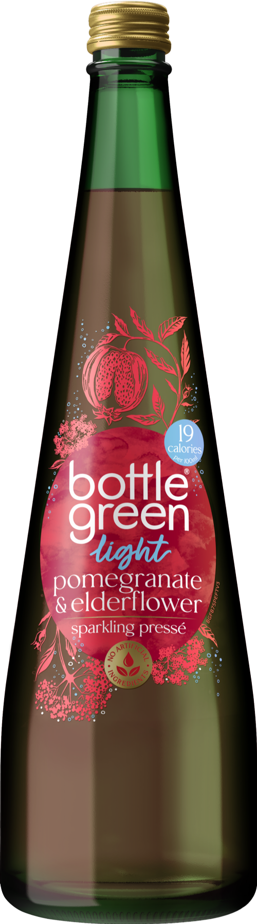 BOTTLEGREEN Light Pomegranate & Elderflower Presse 750ml (Pack of 6)