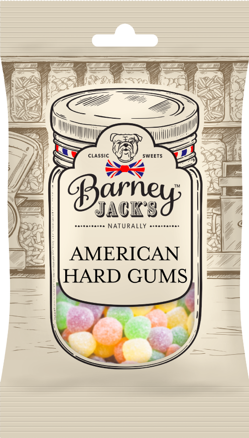 BARNEY JACK'S American Hard Gums 200g (Pack of 12)