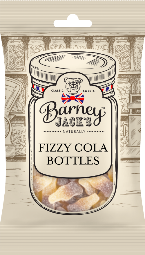 BARNEY JACK'S Fizzy Cola Bottles 160g (Pack of 12)