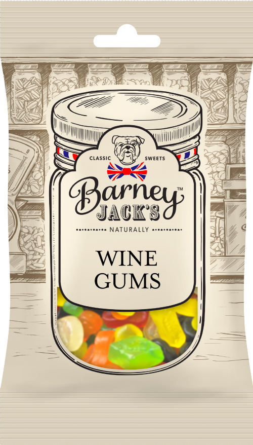 BARNEY JACK'S Wine Gums 165g (Pack of 12)