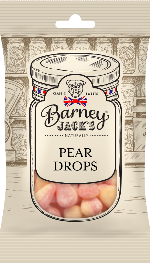 BARNEY JACK'S Pear Drops 195g (Pack of 12)