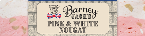 BARNEY JACK'S Pink & White Nougat 110g (Pack of 18)