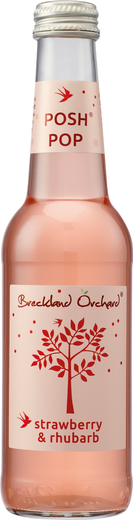 BRECKLAND ORCHARD Posh Pop - Strawberry & Rhubarb 275ml (Pack of 12)