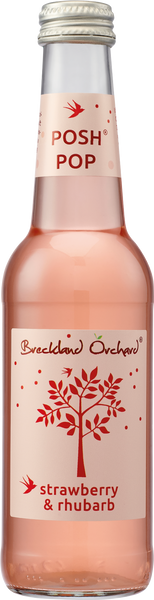 BRECKLAND ORCHARD Posh Pop - Strawberry & Rhubarb 275ml (Pack of 12)