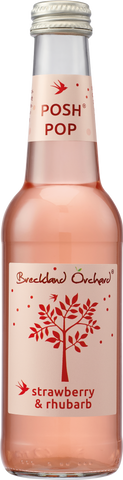 BRECKLAND ORCHARD Posh Pop - Strawberry & Rhubarb 275ml (Pack of 12)