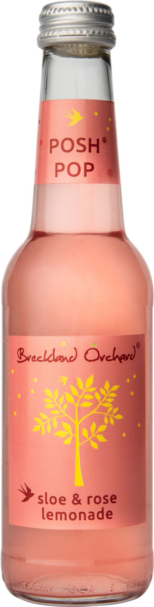 BRECKLAND ORCHARD Posh Pop - Sloe & Rose Lemonade 275ml (Pack of 12)