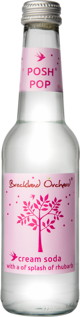 BRECKLAND ORCHARD Posh Pop - Cream Soda / Rhubarb 275ml (Pack of 12)